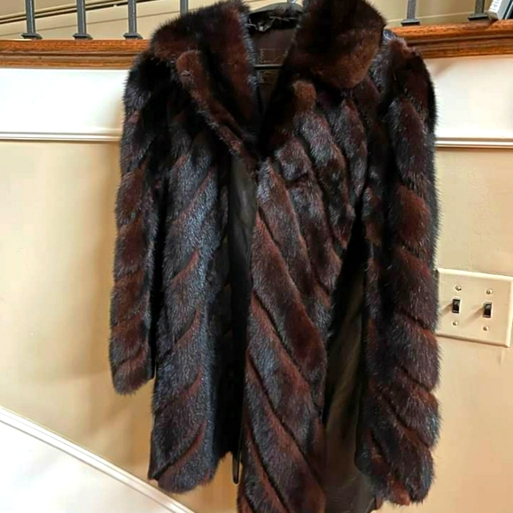 Jackets & Blazers - Vintage Mink/ Leather Jacket